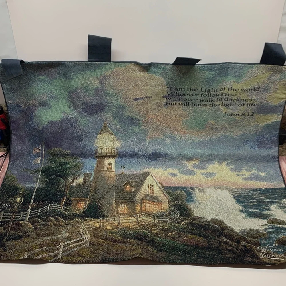Thomas Kinkade I am the light Tapestry